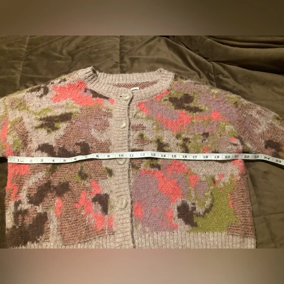 Anthropologie Multicolor Button-Up Cardigan, size small, cozy and comfy - Picture 7 of 9